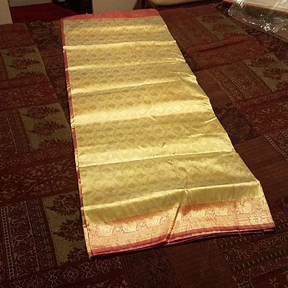 Brand new never been worn Saree in Rose & gold